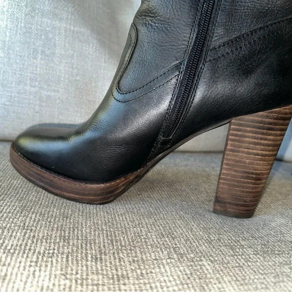 Lucky Brand Black Leather Boots - Picture 2 of 12